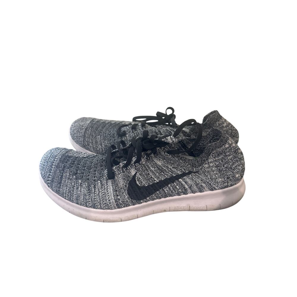 Nike Free Run FlyKnit 2016 White Black Size 11m2